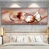 Modern Abstract Golden Wine Glass Boat Canvas Painting Posters and Prints Wall Picture for Living Room Home Decor No Frame