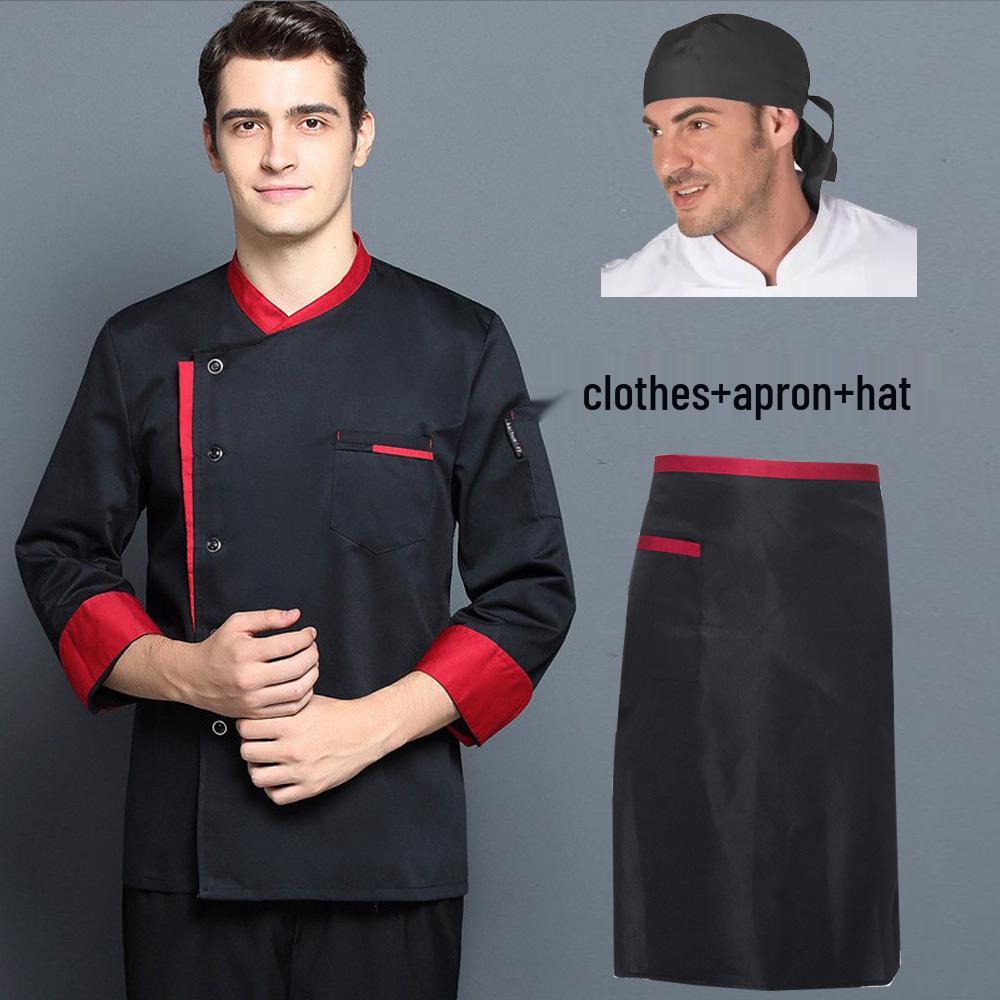 Unisex Long Sleeve Chef Workwear for Western Restaurants, Hotels, & Bakeries - Autumn/Winter Fashion