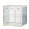 Cup Storage Organizer Desktop Plastic Transparent Water Cofee Cup Storage Rack Cabinet Box Milky White