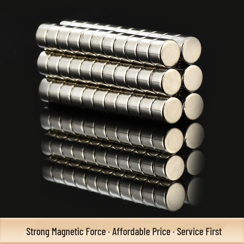 Round Double-Sided Neodymium Iron Boron Magnets - Refrigerator, Toys, Gift Boxes, Nickel-Plated Strong Magnets