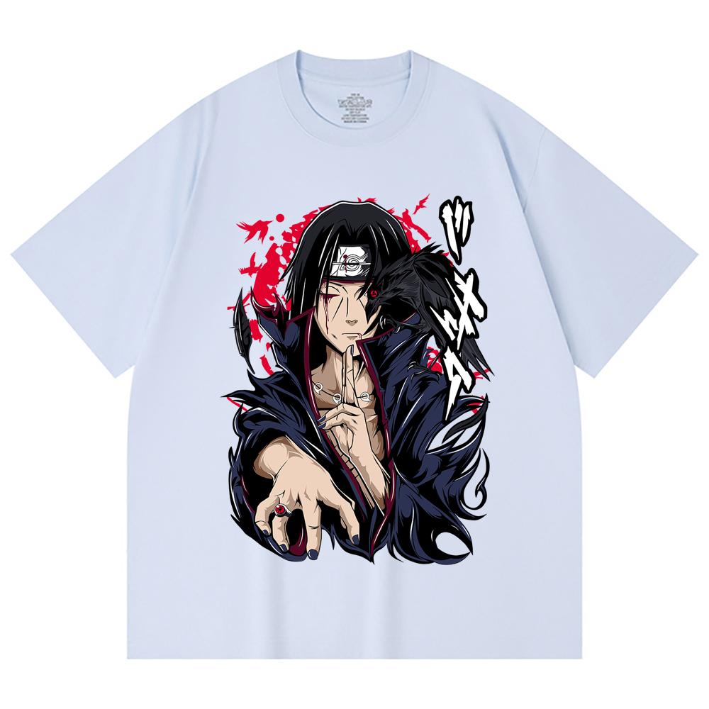 230 g/m² 100% Bavlna Naruto V3 Potisk Itachi Unisex Tílko z Heavy Bavlny