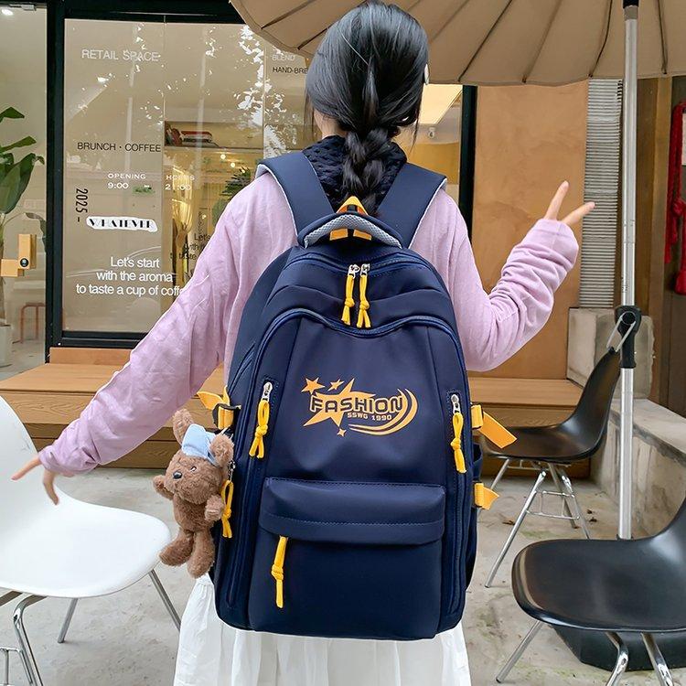 Schoolbag New Large Capacity Student School Bag Junior High School High School Student Lightweight Burden Reduction Ridge Protection Commuter