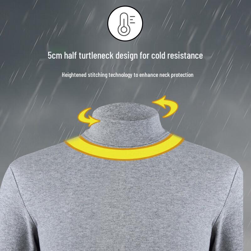 Set Lenjerie Termică pentru Bărbați Yiershuang 100% Bumbac cu Gât Înalt