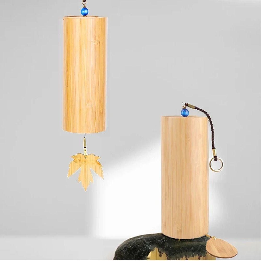 Hand Cranked Bamboo Wind Chimes Handmade Yard Pendant Landscape Decor Blessing Bell  Balcony