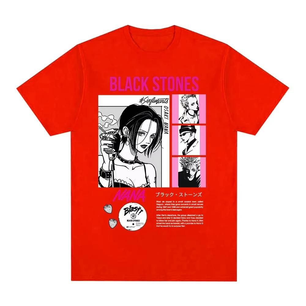 Anime Nana Osaki Černé kameny grafika Bavlna Y2k Tričko dámské Pánské Letní prodyšné Japonská Manga unisex Krátký rukáv
