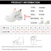 Fashion Fashion White Platform Sneakers for Women 2025 Lace Up Breathable Sport Sneakers Woman Non Slip Thick Bottom Vulcanized Shoes