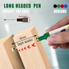 45mm Long Nib Marker,Carpenter's Deep Hole Marking Pen,2mm Tip,A Duration of 72 Hours,Waterproof Non-Erasable,Long Headed Pen