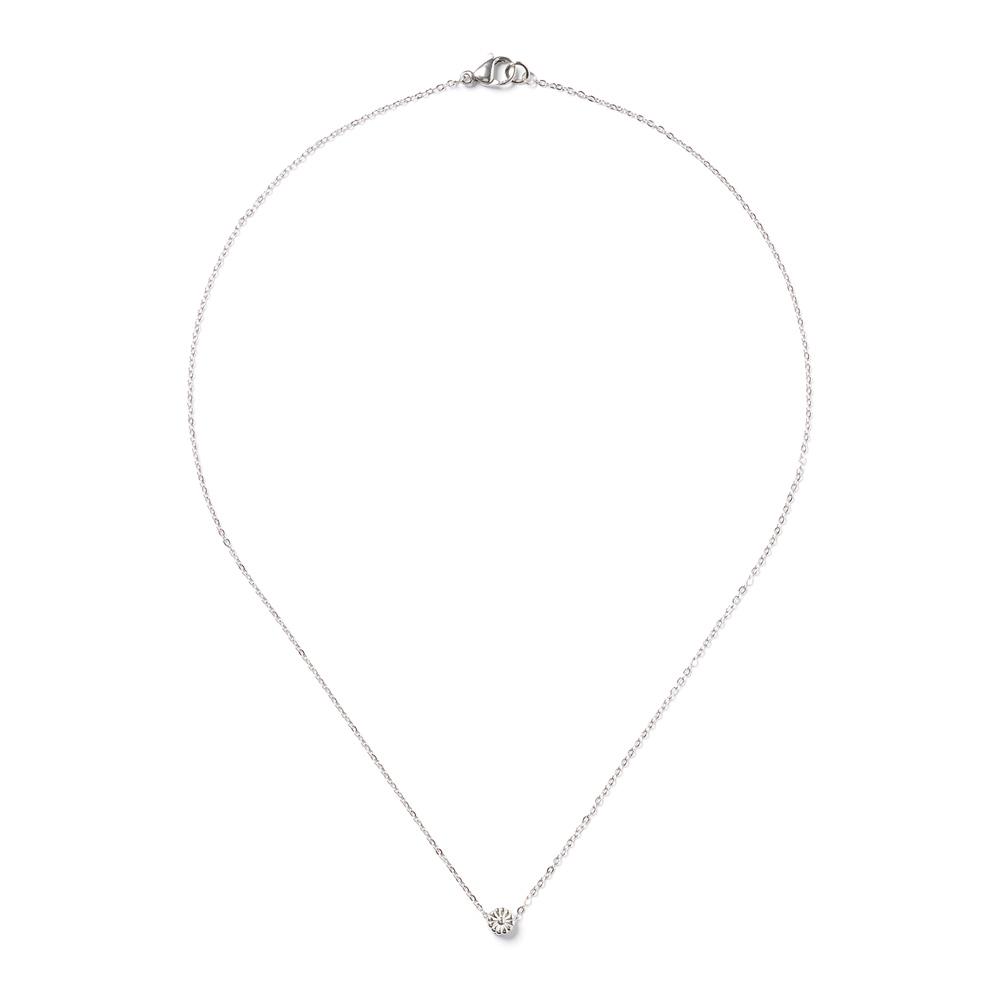 Jbans Classic Chrysanthemum Pendant Slim Chain Necklace (C2503-An945_Sv)
