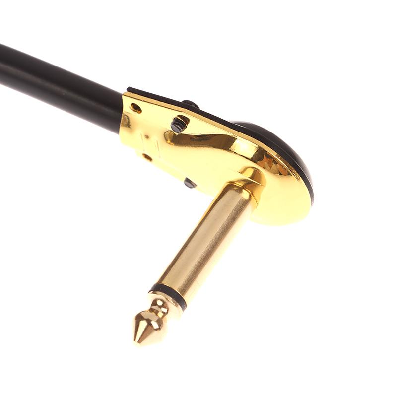 Anti-Noise Guitar Patch Cable 15/20/30Cm 1/4" Right Angle Oxygen-Free Audio Line For Guitar Effects Pedal Instruments Jack Plug