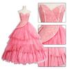 Wicked Glinda Dress for Adults Pink Glinda Cosplay Costume Dress Halloween Dance Party Show for Women Role-Playing Party Outfit