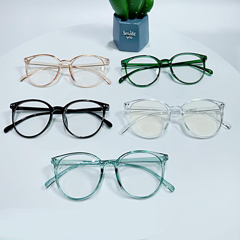 New Transparent Computer Glasses Frame Women Men Anti Blue Light Round Eyewear Blocking Glasses Optical Spectacle Eyeglass