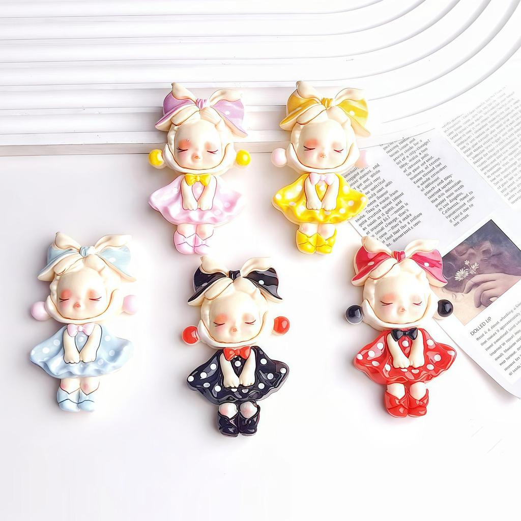 Large Cute Princess Dress Cream Glue DIY Resin Accessories for Hair Clip & Magnet Ornament