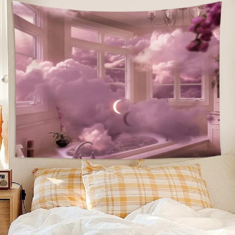 Home Wall Decoration Tapestry Window Scenery Background Hanging Cloth Bedroom Living Room Tapestry