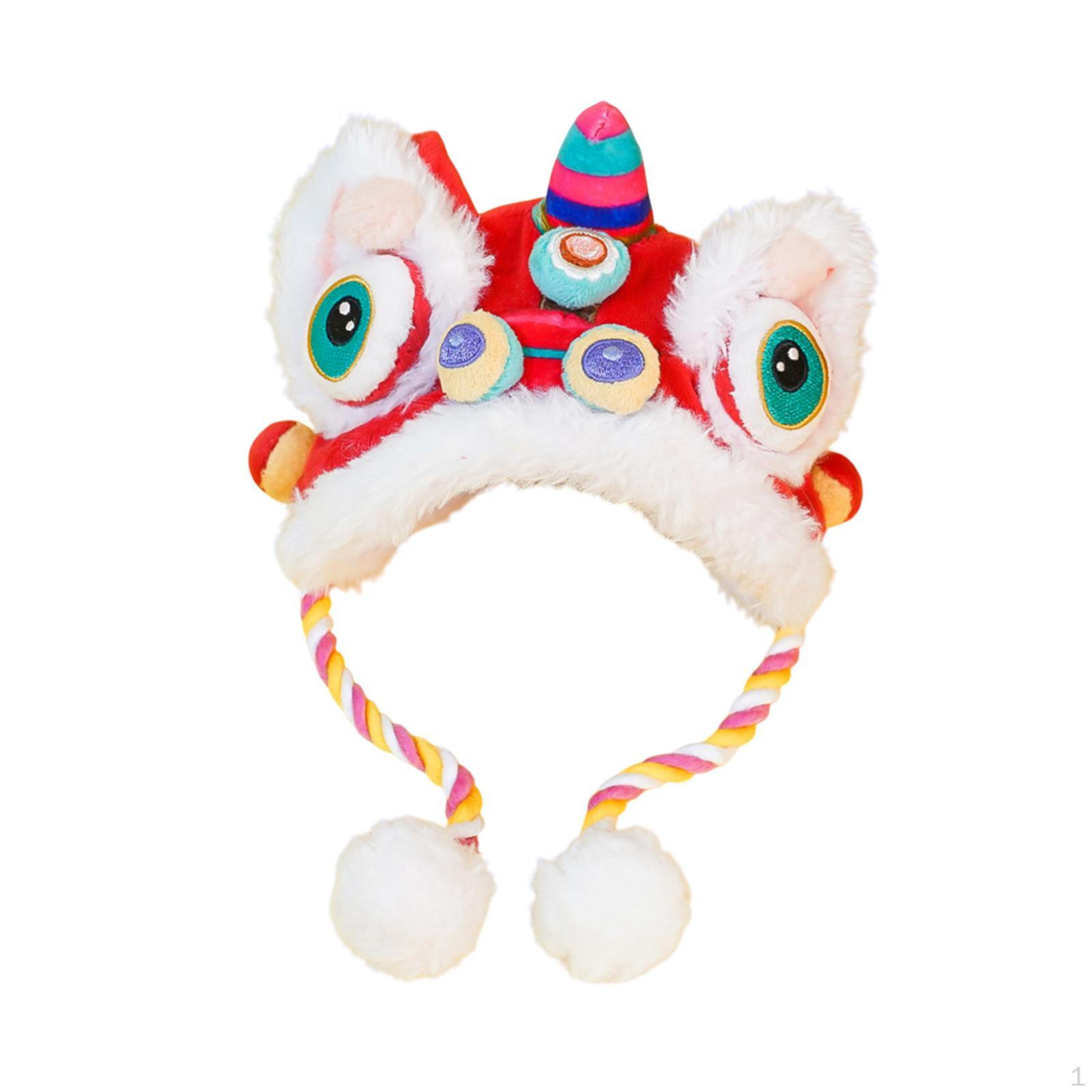 

Праздничная шапка для домашних животных, аксессуар для собак на год Tiger head hat