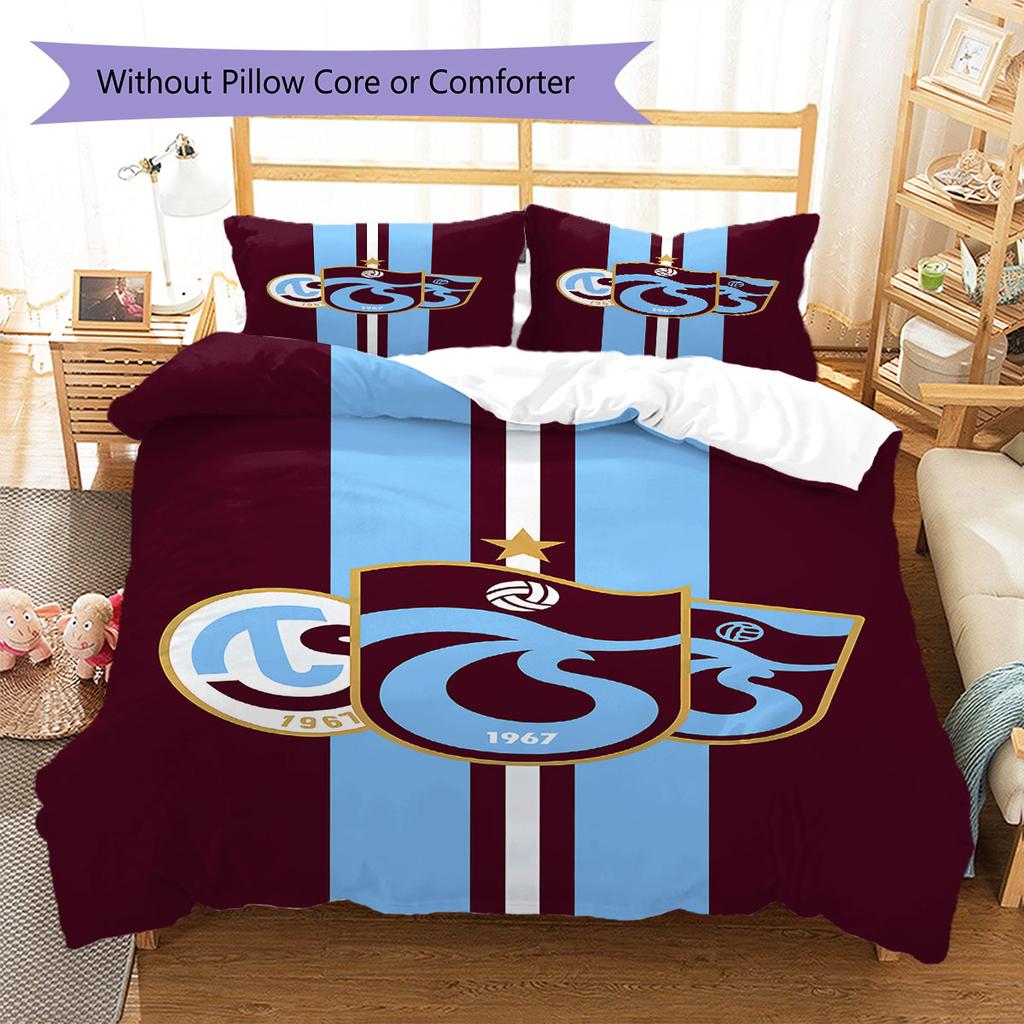 Biancheria da letto con motivo Trabzonspor, Set piumone Copripiumone Federa Regalo di compleanno per la casa(1 * copripiumino + 2 * federa, senza nucleo)