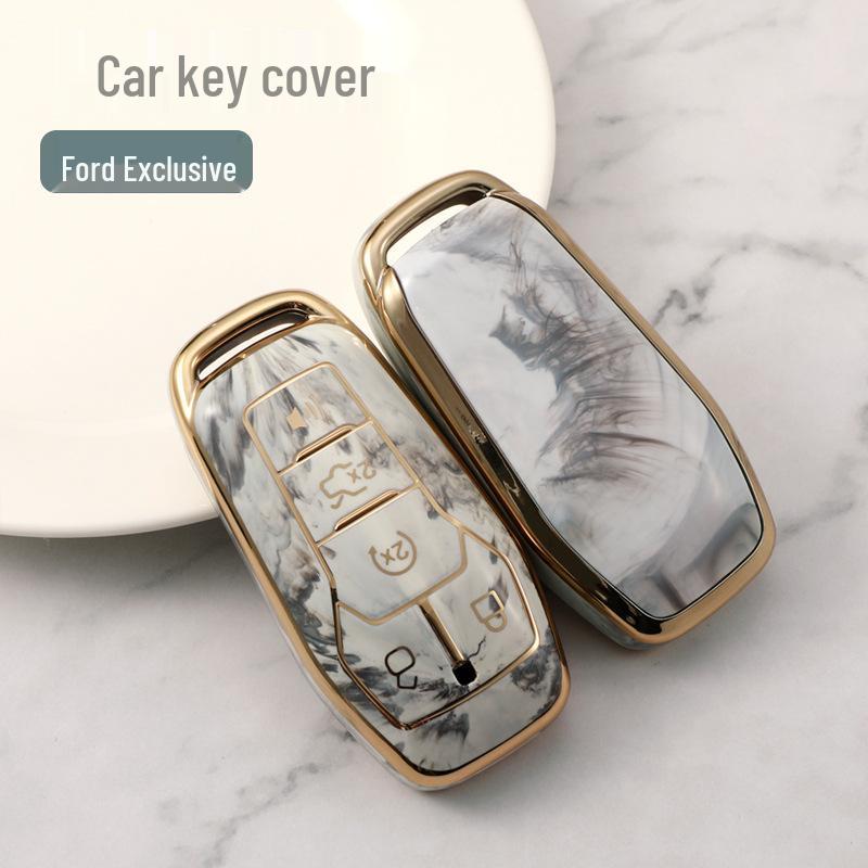 High-End Protective Key Case for Ford Taurus, F-150, Mustang, with Carabiner