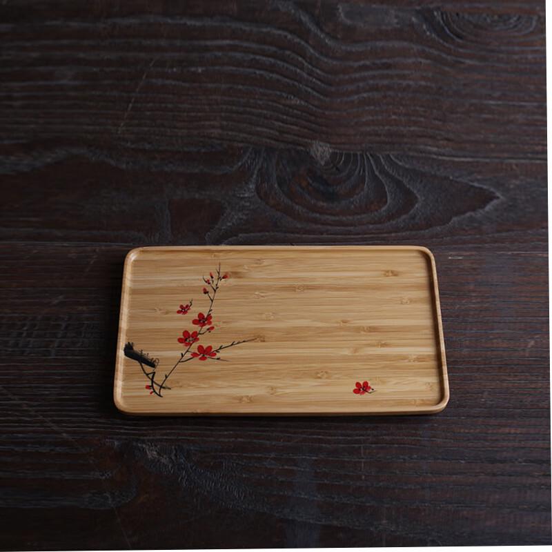 Hand-Painted Bamboo Dry Tea Tray