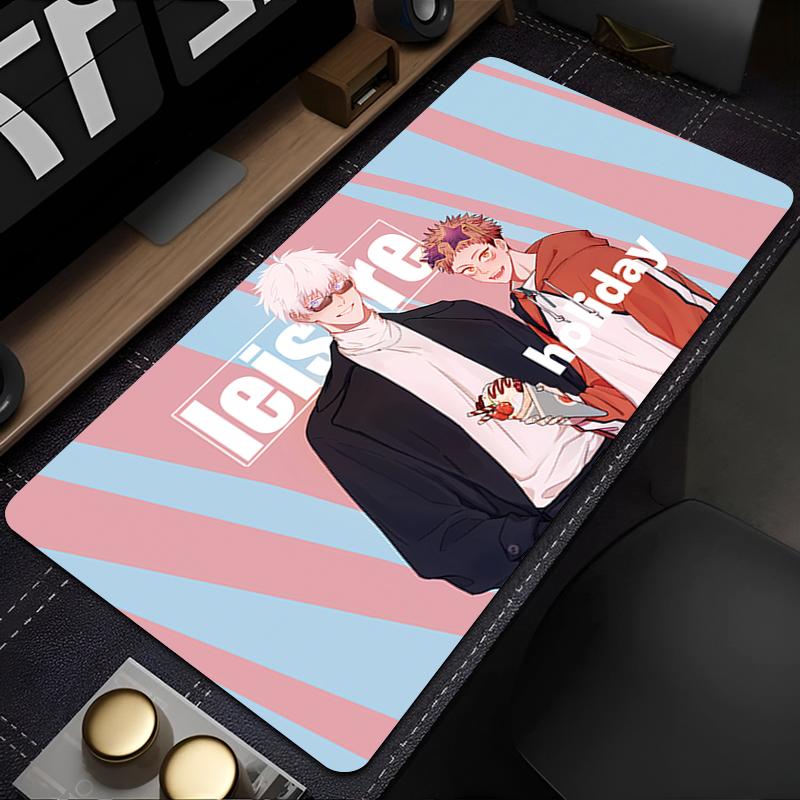 Mouse Pad Extended Gaming Jujutsu Kaisen Mousepad With Stitched Edges Desk Mat NonSlip Base Computer Keyboard Pad For Laptop