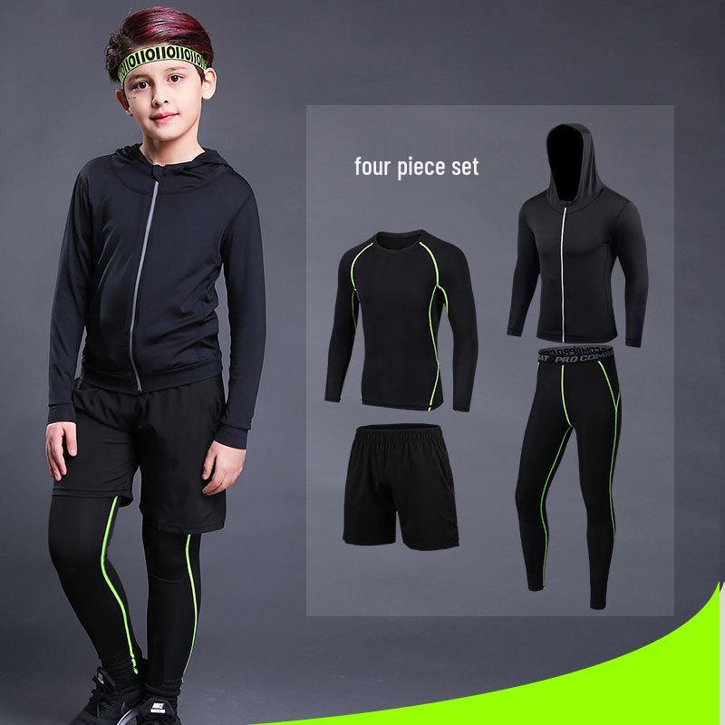 Children's Quick-Dry Sports Set: Autumn/Winter Base Layer for Basketball & Football