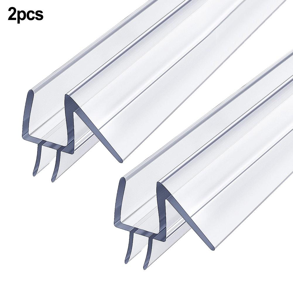 

2-Pack Shower Door Bottom Seal Sweep for Frameless Glass Rail