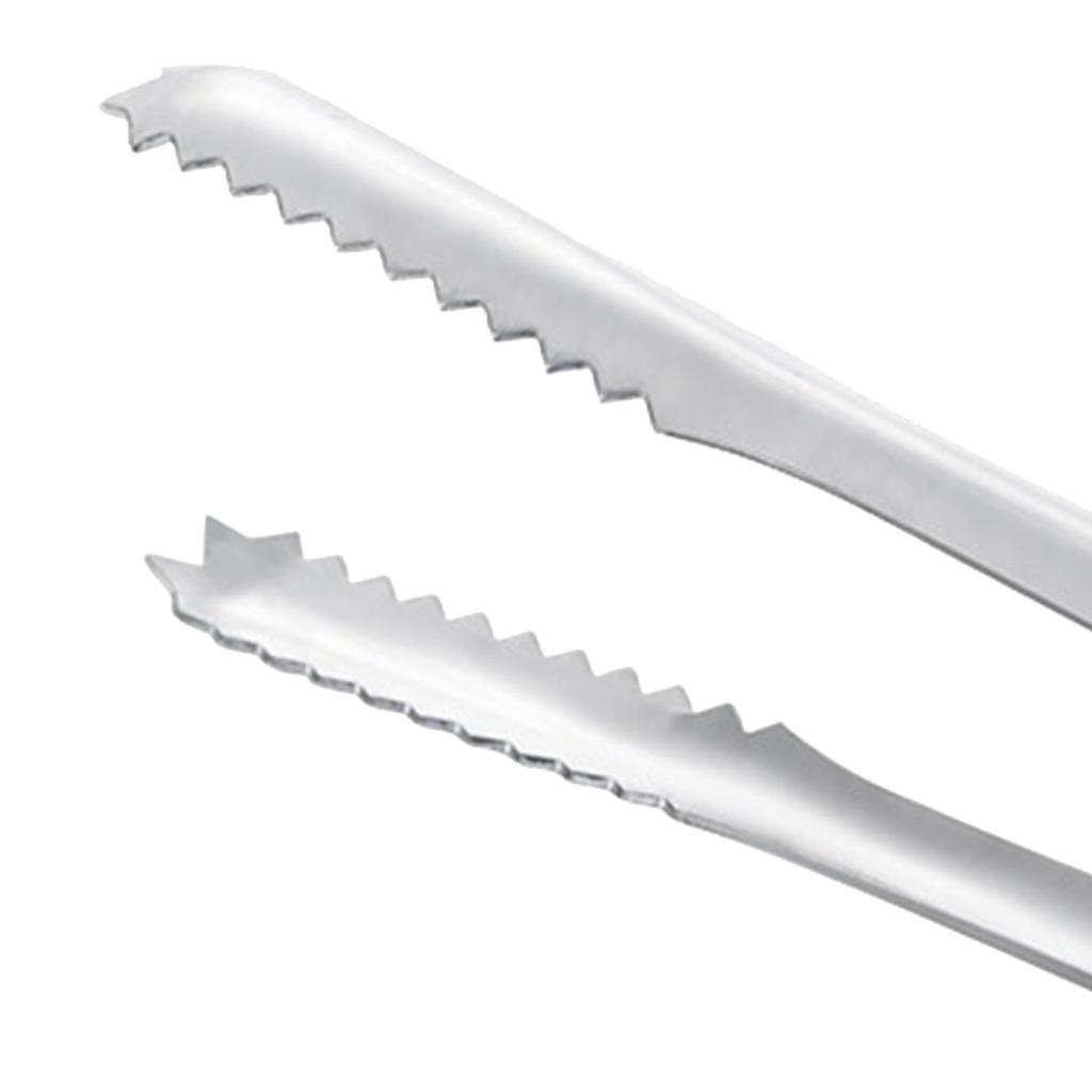 Ice Tong Thicken Stainless Steel Ice Clip Tong Portable Easy Grip Metal Serving Tong for Bar Kitchen