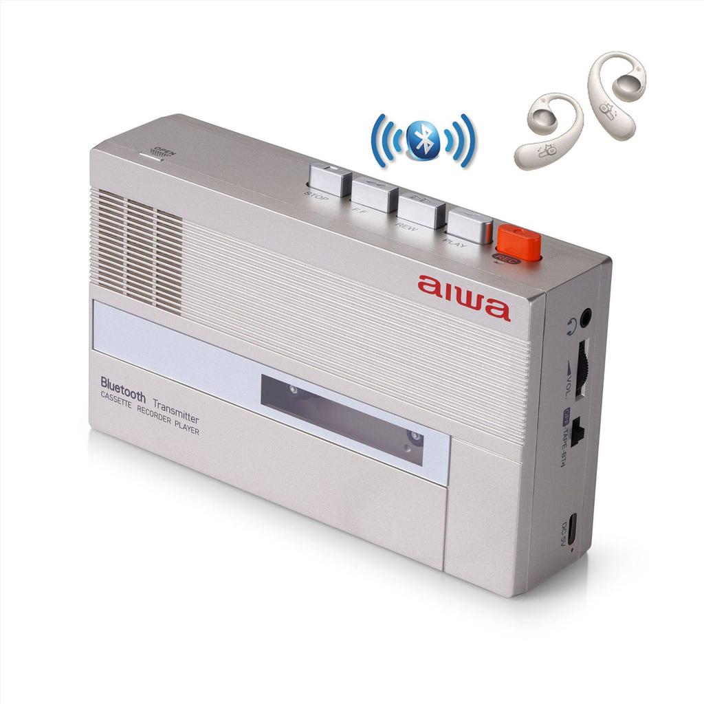Aiwa Retro 80s Style Portable Cassette Tape Player & Recorder
