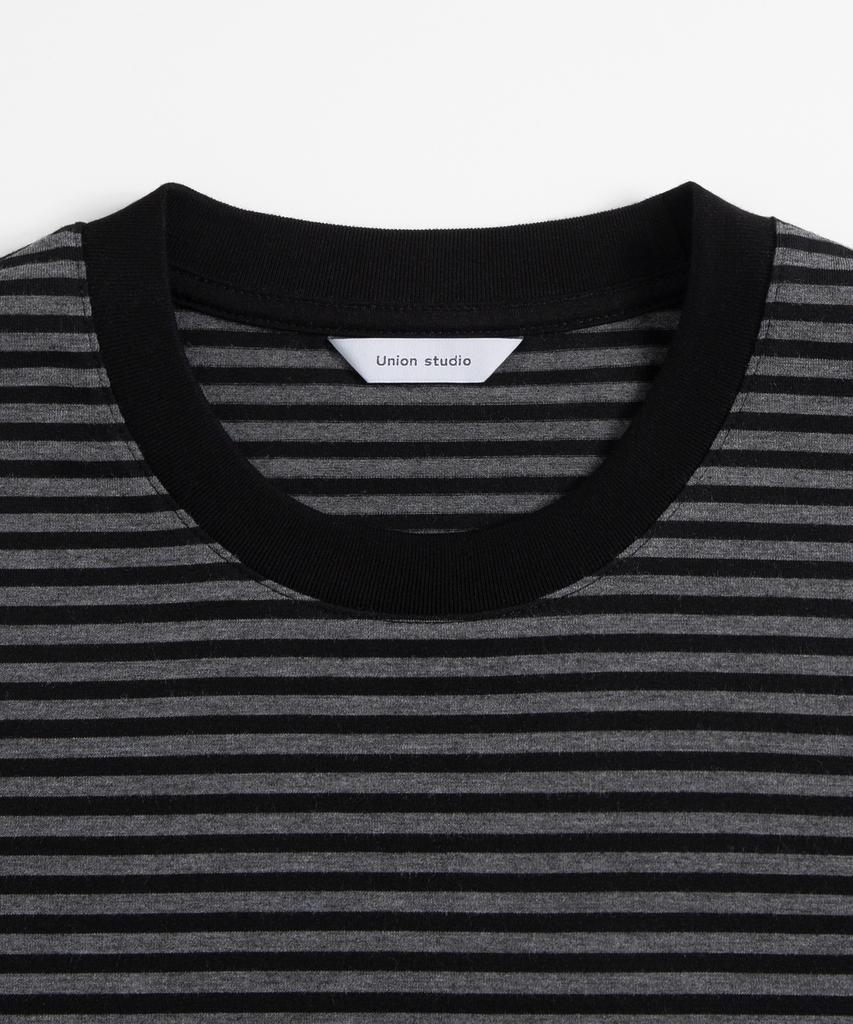 UNIONSTUDIO Is Stripe Crop Short Sleeve Tee ( 2 Colors )