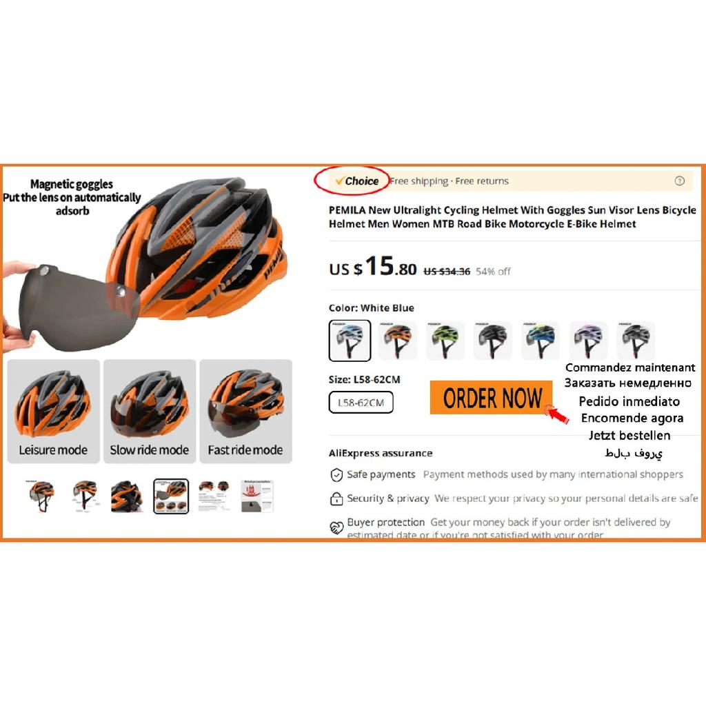 PEMILA 2024 Neuer ultraleichter Fahrradhelm, Fahrradschutzkappe, MTB-Fahrradhelm für Damen und Herren, Rennausrüstung, Fahrradhelm-Visier