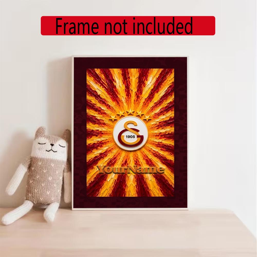Galatasaray Customize Your Name Diamond Painting Round Diamond Diy Frameless Holiday Artwork Suitable For Home Office Wall Decoration