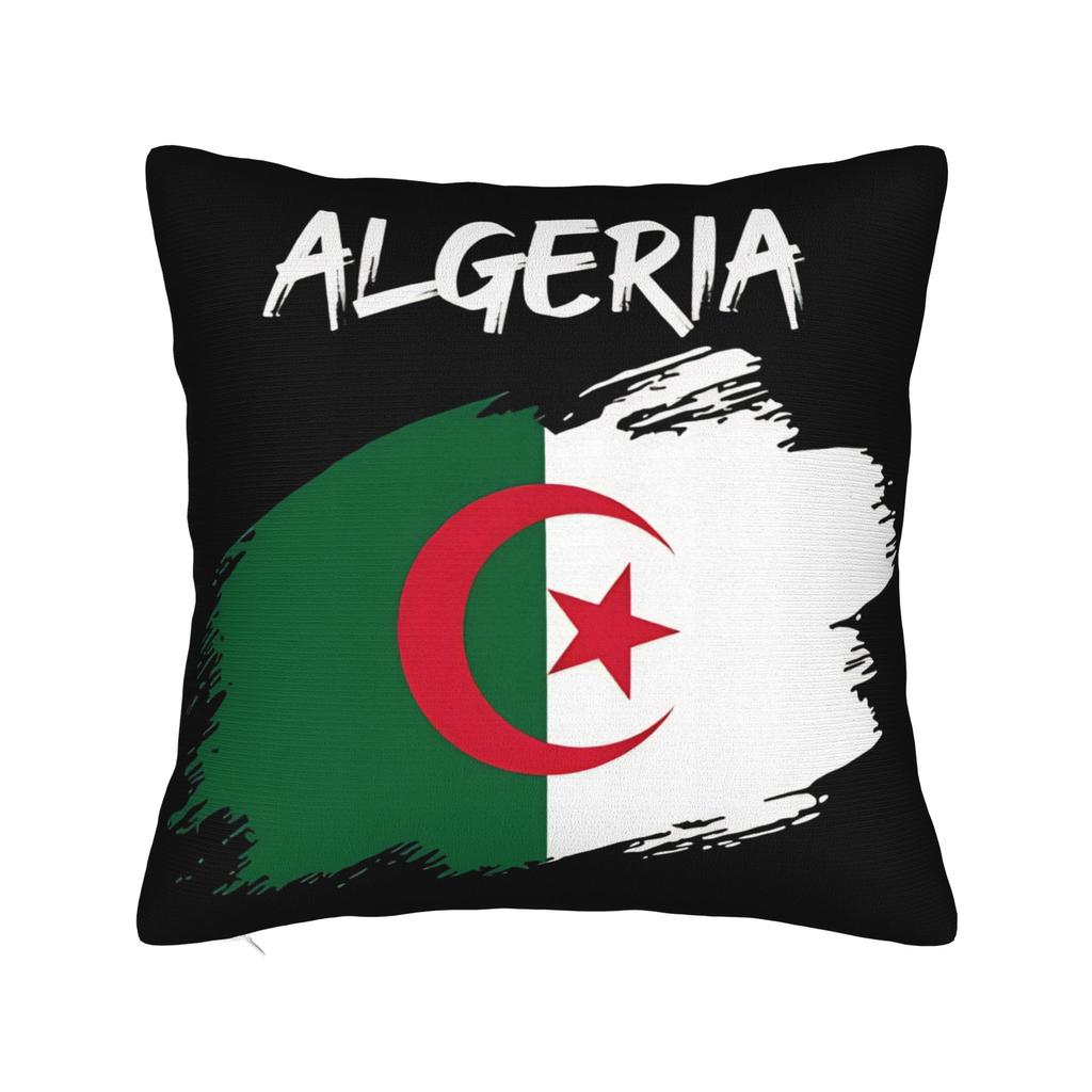 Decorative Pillow Covers Algeria Flag Algerian Soccer football Merchandise Home  Throw Pillow Case Cover Square Multi Size