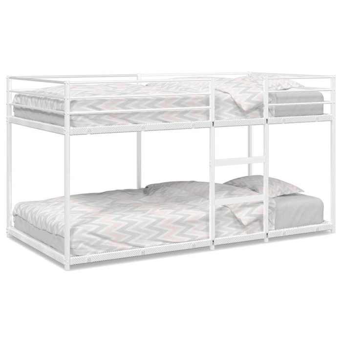 VidaXL Bunk Bed Without Mattress White 75x190 Cm Steel, Bed Frame, Slatted Base, Bedroom Furniture, Loft Bed, 4019881