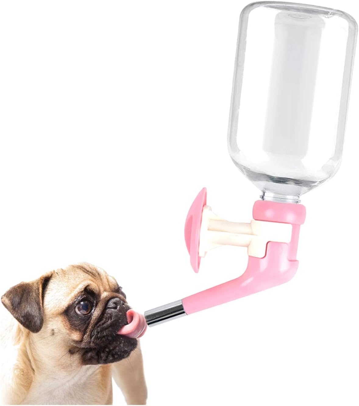 

Pet Water Dispenser Bottle Hamster Cage Hanging Feeder Stainless Steel Water Head For Dog Cat Rabbit Bottle Water Feeding Suit Decor 300ml розовый
