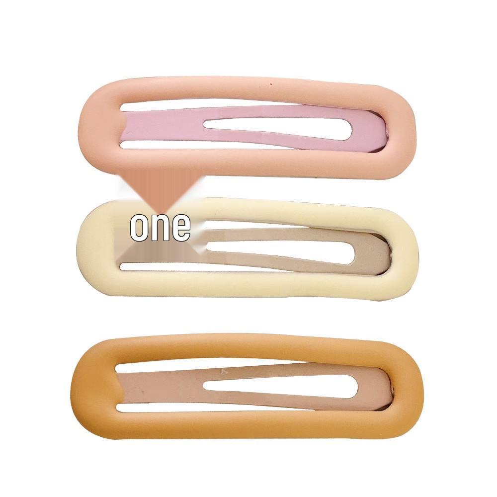 Morandi Color Hair Clip for Women - Trendy Square Side Bangs and Headdress Accessory
