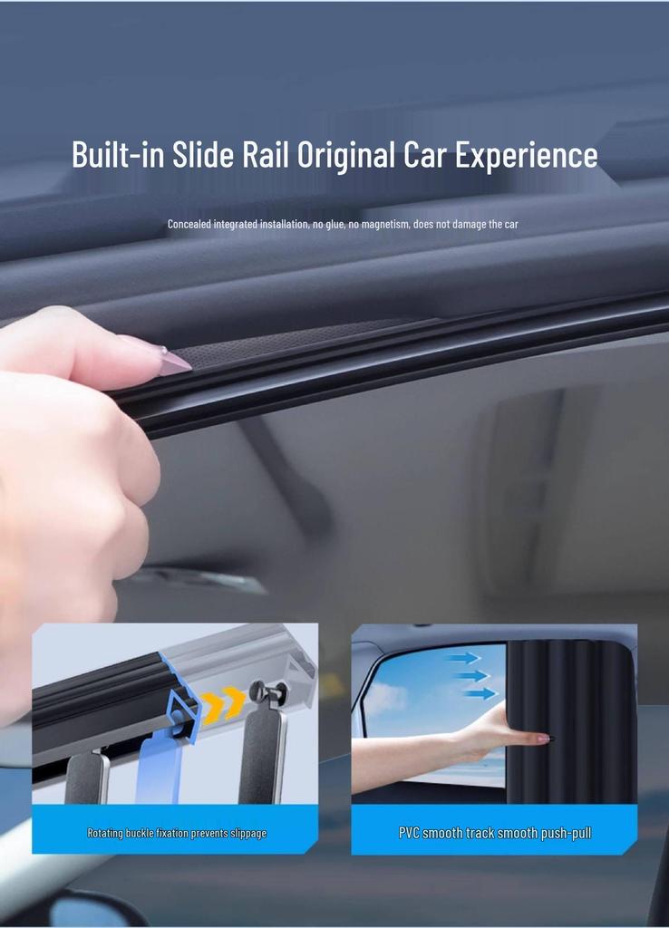 Children's Sunshade Car Window Curtains - Rear Seat Privacy & Sun Protection for Sedans