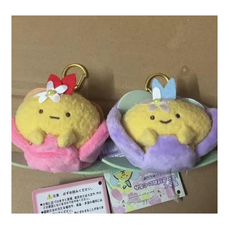 Adorable Japanese Corner Fairy Flower Garden Shrimp Plush Toy Bag Charm Keychain