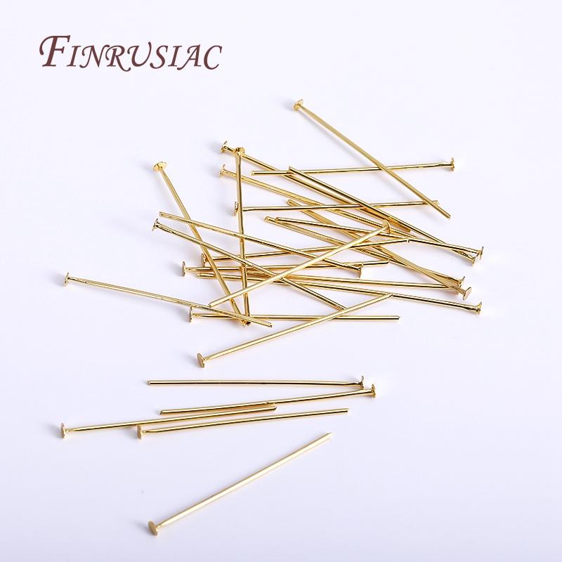 Handmade DIY Jewelry Supplies 50 Pcs/lot Flat Head Pins,18K Gold Plated Flat Head Pins,Silver Plated Findings