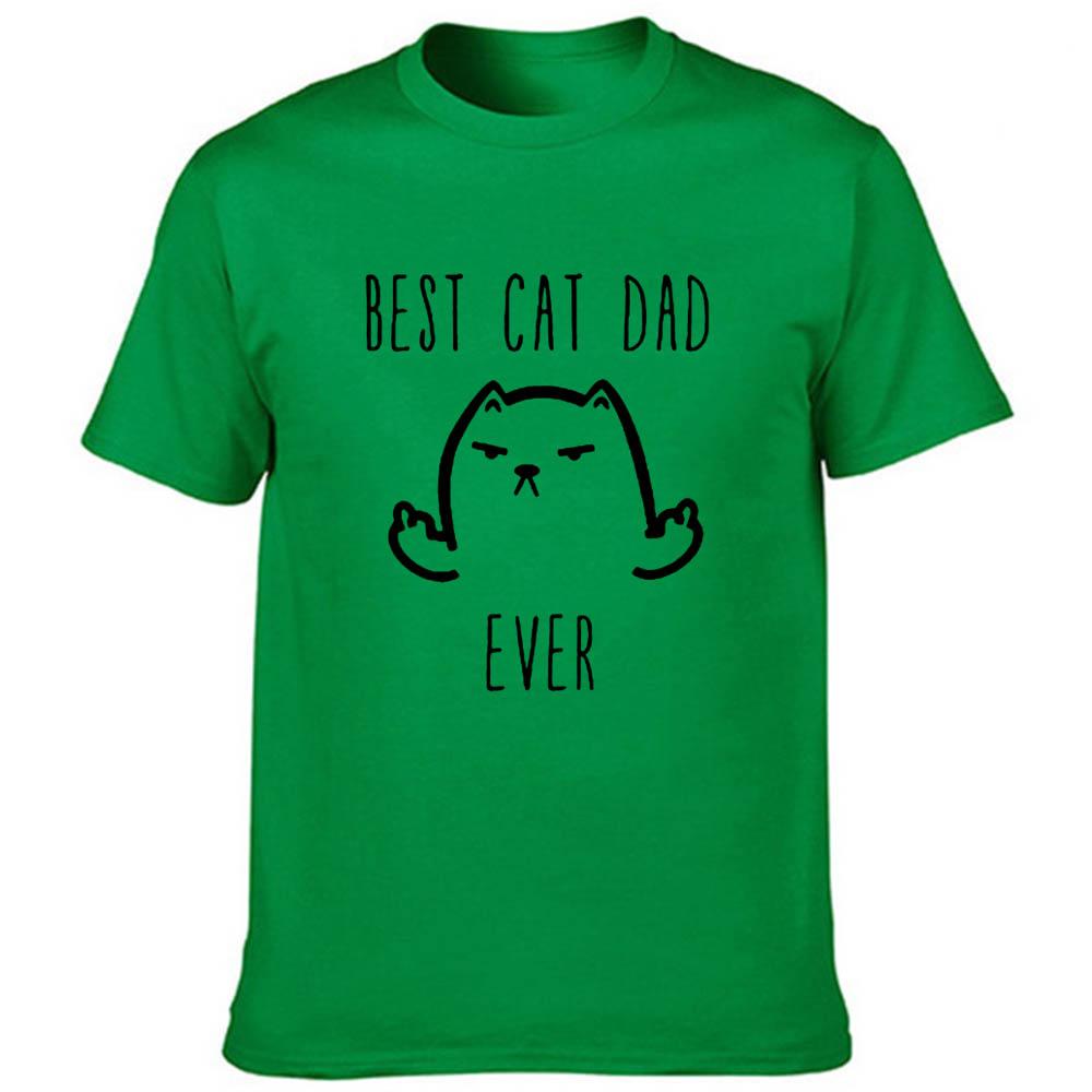 Best Cat Dad Ever Print Funny T Shirt Daddy Father S Day Gift For Husband Casual