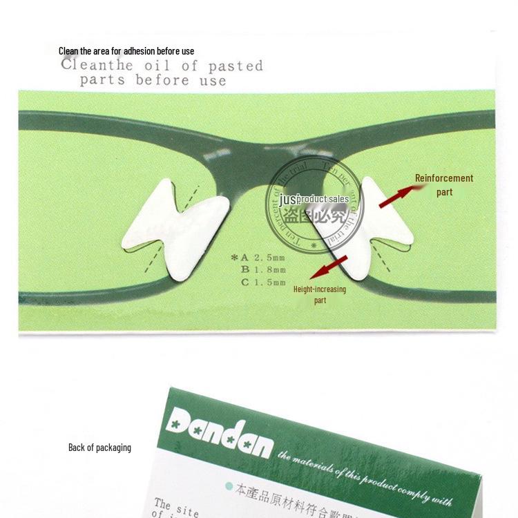 Dandan Eyewear Anti-Slip TR90 Nose Pad Sheet for Glasses and Sunglasses