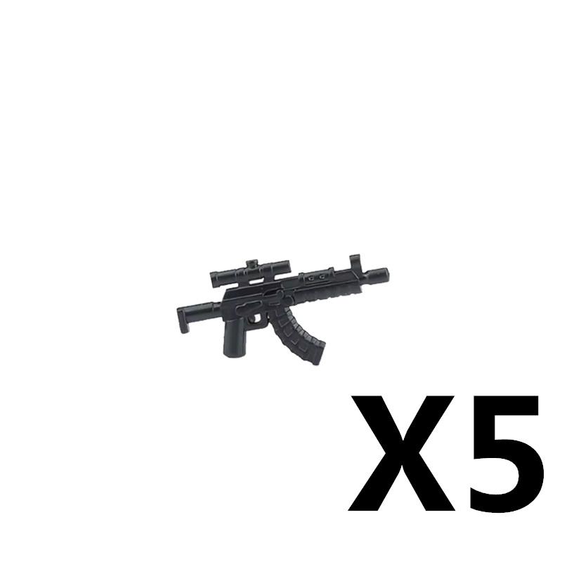 Military Soldiers Figures Weapons Building Blocks Accessories Two-color Guns Assault Sniper Rifles AK74 Rocket Launcher Toy Gift