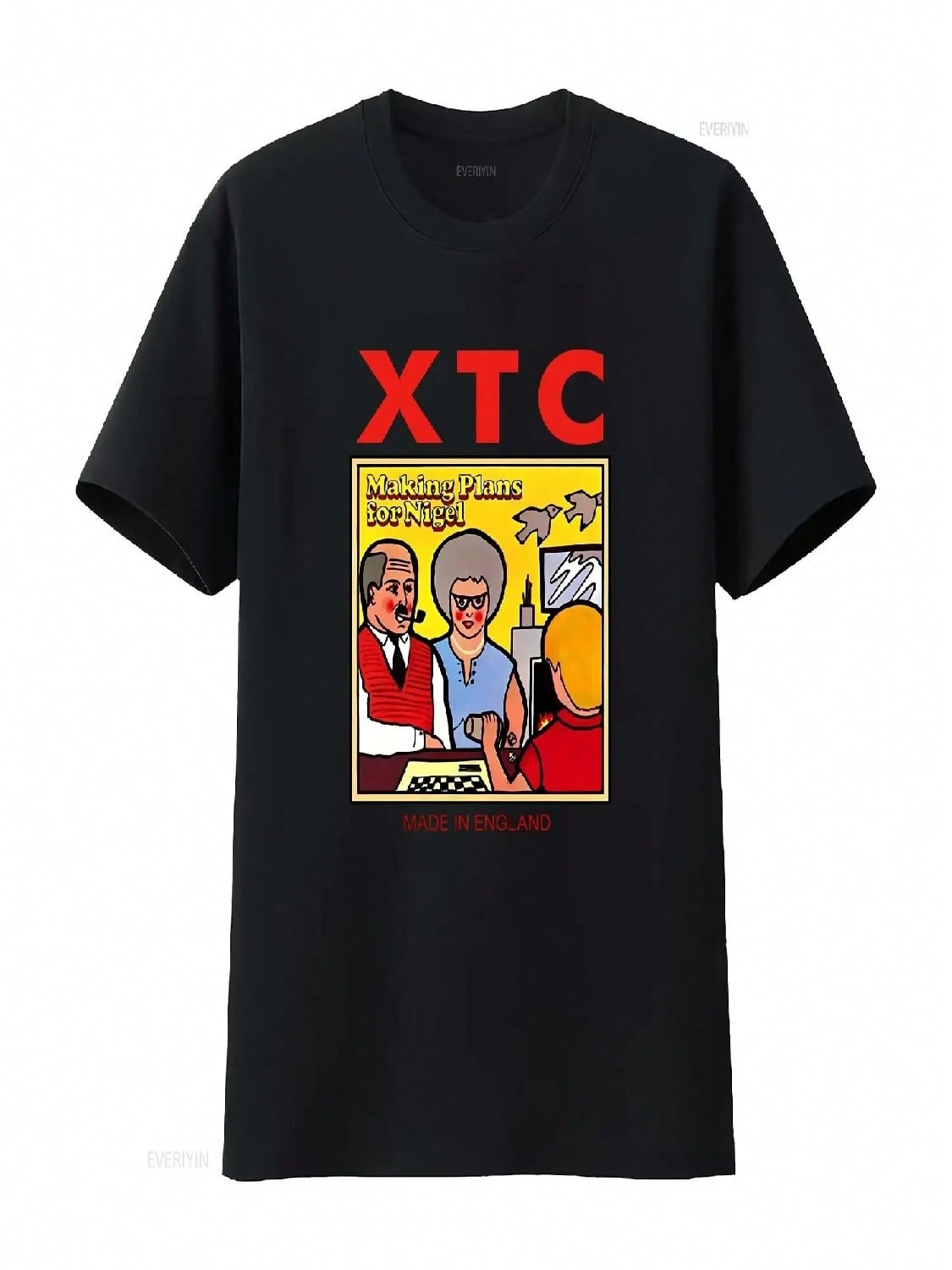 XTC Making Plans For Nigel Punk Rock Music T Shirt 1879 Vintage Washed Fashion Designer Clothes Streetwear Homme Versatile S разноцветный