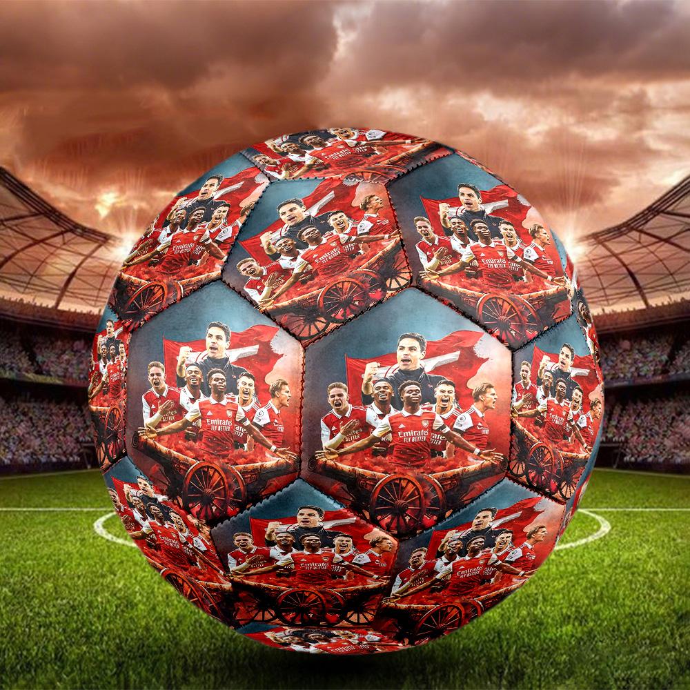 Arsenal F.C Print Size 5 Soccer Ball, Standard Match Football for Sports Game and Team Practice, Ideal Gift for Soccer Fans