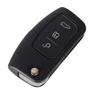 Schlüsselhülle für Ford Fiesta Focus Mondeo Smax Cmax Kuga - Klappschlüssel Fernbedienung 3 Tasten Flaches Schlüsselblatt Phonillico®