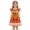Bear & Friends Cartoon 3D Print Girls' Dress with Flutter Sleeves Party Outfit for Kids