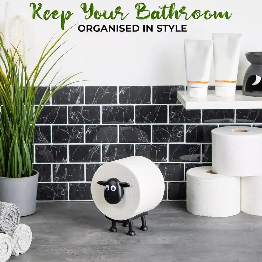 Simpatico Portarotolo a Forma di Pecora, Portarotolo Umoristico per la Decorazione del Bagno