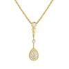 Zircon Teardrop Necklace Bohemian Pendant Necklace Pearl-rimmed Vintage Twist Silver Necklace Daily Lowest Price