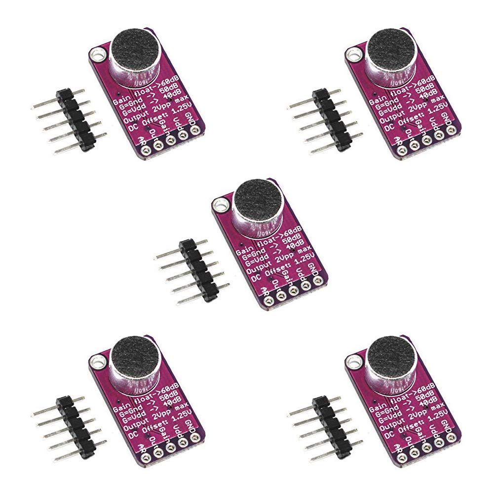 ACEIRMC MAX9814 Electret Microphone Amplifier 5pcs Auto Gain Control for Arduino