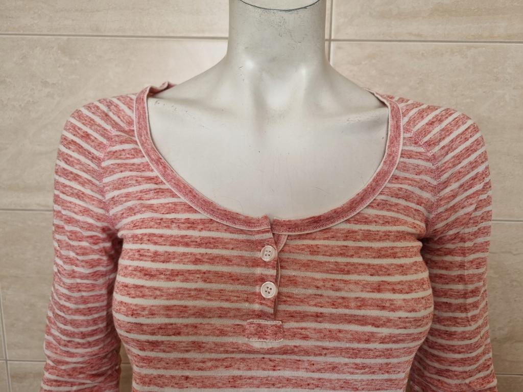 Y4049 KHUJO Cion Berry+cream BLOUSE TOP T-SHIRT WOMEN'S S