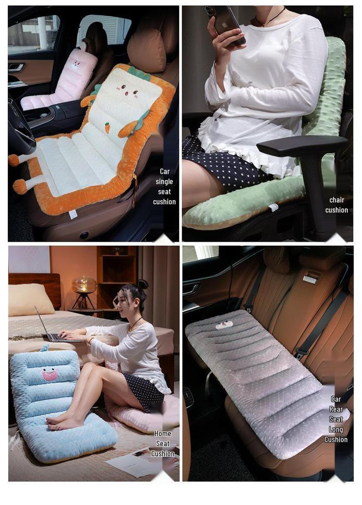 Cartoon Bubble Toast Seat Cushions: Front/Rear Car, Office, Dormitory, Long-Sitting Chair, Lumbar Support