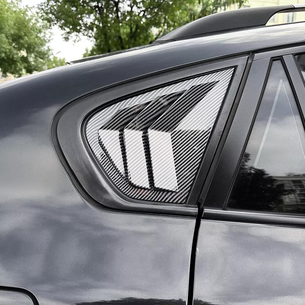 For BMW X6 X6M E71 E72 2008-2014 Car Rear Louver Window Side Shutter Cover Trim Sticker Vent Scoop ABS Carbon Fiber Accessories