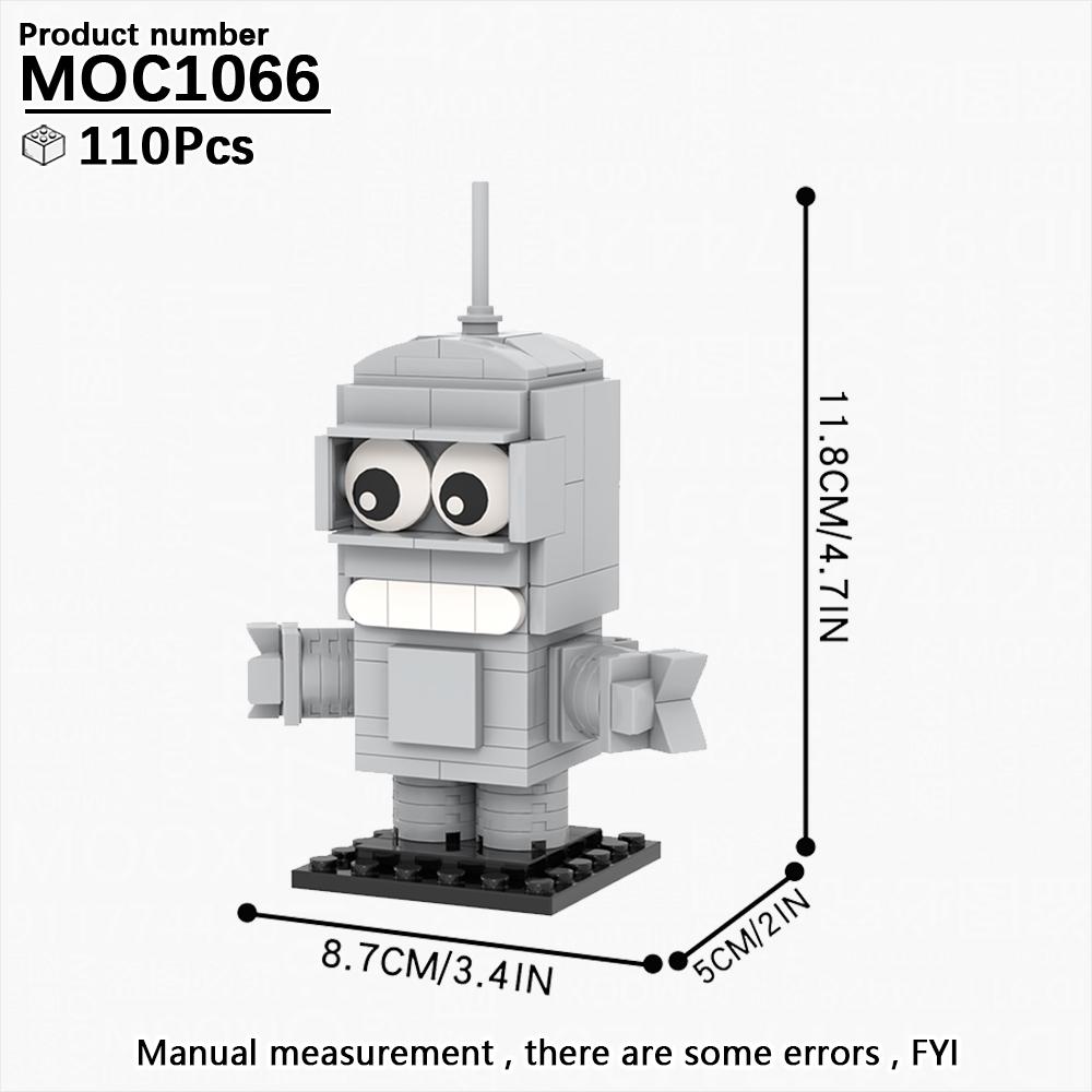 MOOXI Various Cartoon Movie SpongeBobed Stitched BrickHeadzed MOC Brick Model Kit DIY Children Toy Building Block Set Adult Gift